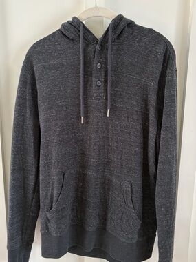 Goodfellow & Co. Men’s Gray Henley Hoodie | Size Medium | Lightweight Layer